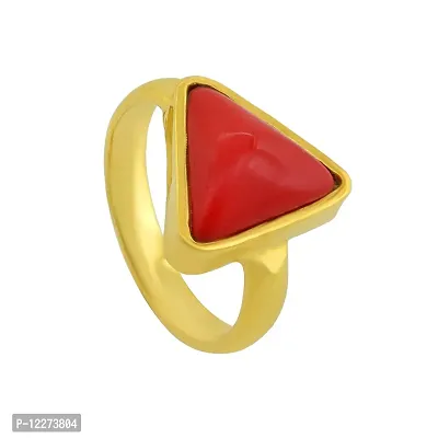 Memoir Gold plated, Triangle (Tikona) shaped finger ring Men women(ORMI5657-A)-thumb0