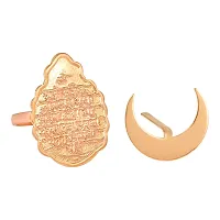 Memoir Copper Shivaji Rajmudra Royal Seal with Chandrakor Teeka Applicator tool Maratha item (CMNI8173)-thumb2