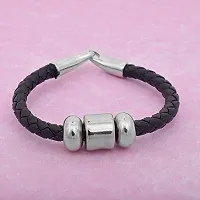 Memoir Rambo movie inspired thick round rope design ,Leather bracelet Men boys Fashion-thumb3