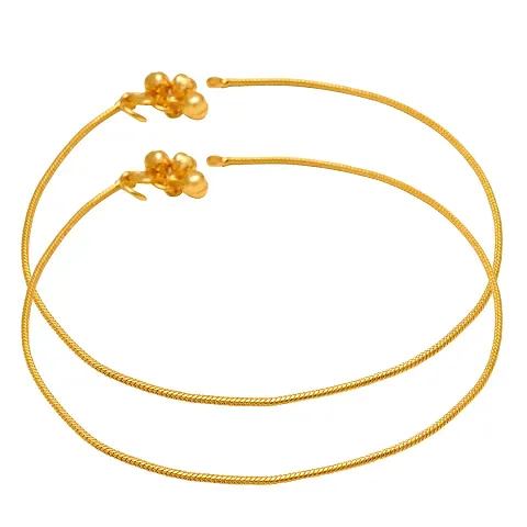 Memoir plated Thin rope string chain design ethnic Anklet payal pajeb jewellery for Women