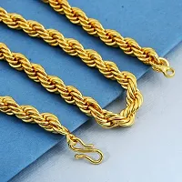 Memoir 1 Micron Real Gold plated Brass 8.50mm, 105Gms Super thick  heavy, 24 Inch Chain Necklace for Men Women-thumb4