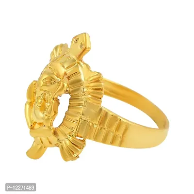 Memoir Goldplated Tortoise Ganesh fingerring Vastu fengshui Men Women-thumb3