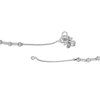 Memoir Silver Plated Brass, Ball and Bead design Fashion Payal Pajeb Anklet Women Traditional Women-thumb1