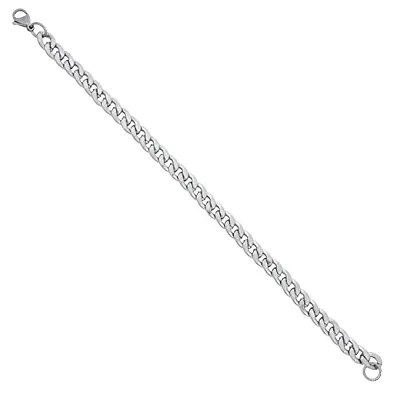 Buy ZIVOM 316L Stainless Steel Classic 3D Curb Mens Rhodium Plated Bracelet  Online at Low Prices in India  Paytmmallcom