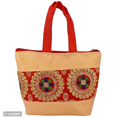Memoir Satin Handmade Zari, Sequins and Embroidery small Purse Handbag women ethnic-thumb0