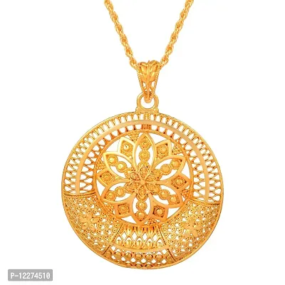 Memoir Brass Goldplated Handmade Designer Traditional Jewellery Ethnic chain Pendant for Women (PCAT6145)-thumb0