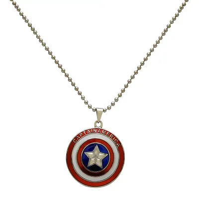 LADY HAWK Marvel Avengers 2 Pcs Set - Captain America Shield CA3 & Black  Panther Gold Necklace For Men & Women - Limited Edition Imported Metal  Pendant Price in India - Buy