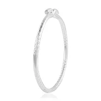 Brass Silver Rhodium Free size Fashion Jewellery Bangle Kada for Men and Women-thumb1