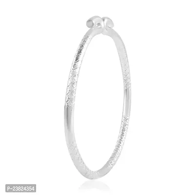 Brass Silver Rhodium Free size Fashion Jewellery Bangle Kada for Men and Women-thumb2