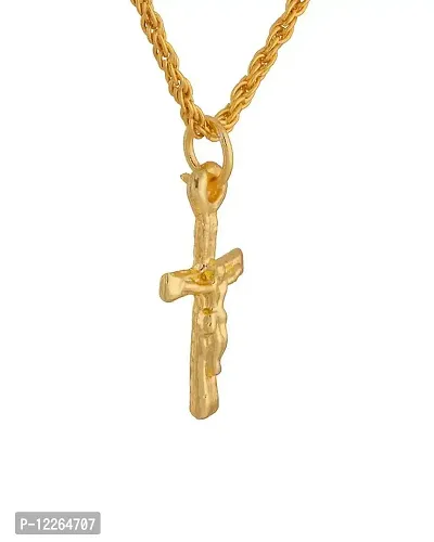 Memoir Gold plated Cross and Jesus Pendant-thumb2