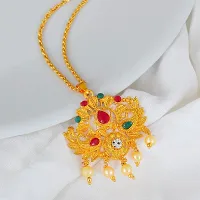 Memoir Brass Gold plated Handmade Raj-gharana Stylish Traditional pendant Women Jewellery Latest (PCKL0620)-thumb3