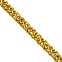 Memoir Gold plated Brass Interlinked 32 Gms heavy silky smooth Braclet for Women Men jewellery-thumb1