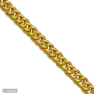 Memoir Gold plated Brass Interlinked 32 Gms heavy silky smooth Braclet for Women Men jewellery-thumb2