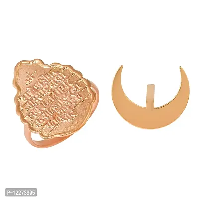 Memoir Copper Shivaji Rajmudra Royal Seal with Chandrakor Teeka Applicator tool Maratha item (CMNI8173)