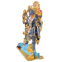 Memoir Brass Colourful Maa Kaali, Chandi MATA Stand, Idol Home Decor Hindu god Idol-thumb2