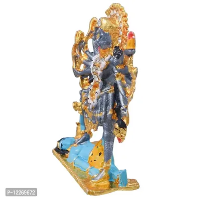 Memoir Brass Colourful Maa Kaali, Chandi MATA Stand, Idol Home Decor Hindu god Idol-thumb3