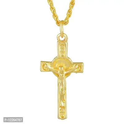 Memoir Gold plated Cross and Jesus Pendant-thumb0