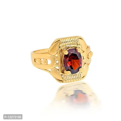 Memoir Brass Goldplated Faux Hessonite (Gomed) Fingerring Men Jewellery ORMI5747