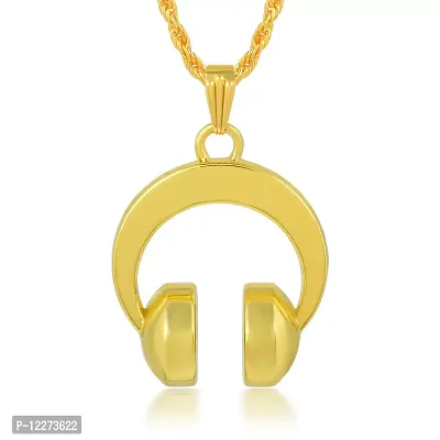 Memoir Brass Goldplated headphone design Fashion Pendant Men Women (PCAJ3016)