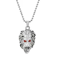 Memoir Silver plated Brass Lion Pendant Men Fashion-thumb1