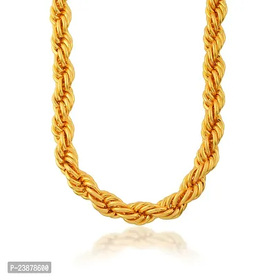 Brass Micron Goldplated 30 Inch 80 Gms Long chain necklace Men Women-thumb0