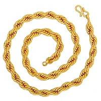 Memoir 1 Micron Real Gold plated Brass 8.50mm, 105Gms Super thick  heavy, 24 Inch Chain Necklace for Men Women-thumb1