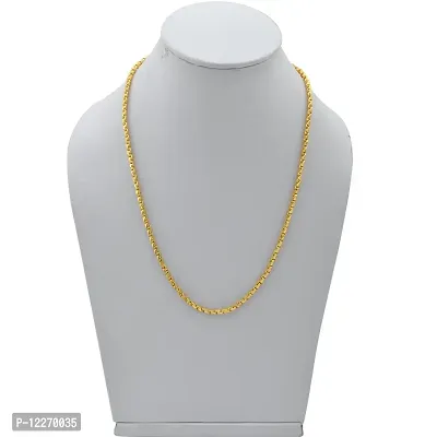 Memoir Brass Goldplated Stylish Necklace Chain Men Women (24 Inches) (CNSV1403)-thumb5