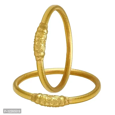 Memoir Gold Plated Tubular Plain and Sober fix Size Nazariya, Wrist Lucky Charm Jewellery for New Born Babies (0-1 yrs)