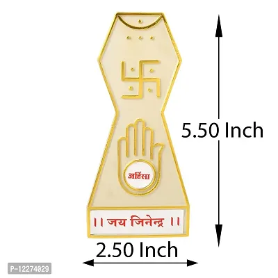 Memoir Acrylic Jain Symbol Main Door Sticker Home Decor Jainism (HDKL7786)-thumb5