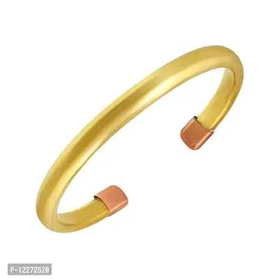 Memoir Pure Brass free size Adjustable Bangle Bracelet Cuff Kada for Men and Women (KDNI8179)