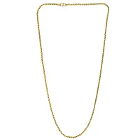 Memoir Brass Goldplated Stylish Necklace Chain Men Women (24 Inches) (CNSV1403)-thumb1