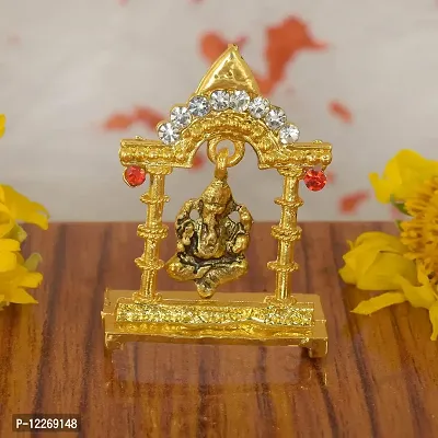 Memoir Gold Plated, Ganpati, Vinayak, Ganesh Stand Idol, Home Decor, ganpati showpiece, Festive Decor, Hindu God Stand Idol-thumb4