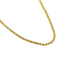 Memoir Brass Goldplated Stylish Necklace Chain Men Women (24 Inches) (CNSV1403)-thumb2