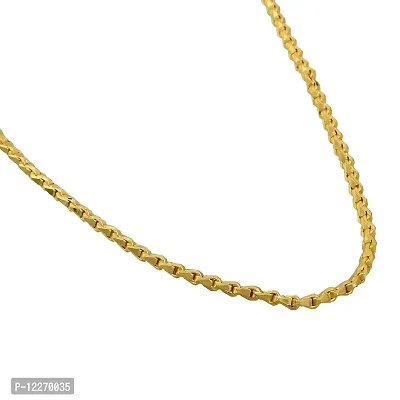 Memoir Brass Goldplated Stylish Necklace Chain Men Women (24 Inches) (CNSV1403)-thumb3