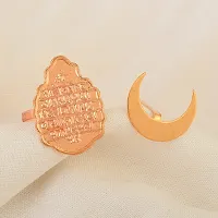 Memoir Copper Shivaji Rajmudra Royal Seal with Chandrakor Teeka Applicator tool Maratha item (CMNI8173)-thumb3