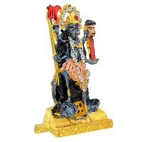 Memoir Brass Colourful Maa Kaali, Chandi MATA Stand, Idol Home Decor Hindu god Idol-thumb2