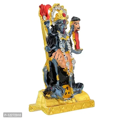 Memoir Brass Colourful Maa Kaali, Chandi MATA Stand, Idol Home Decor Hindu god Idol-thumb3