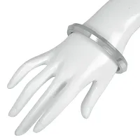 Memoir 6.50mm Broad, 6mmthick, 55 Gms Wt, High polish grooved 316L grade steel Kada for Men and Women (Size: 2.16)-thumb1