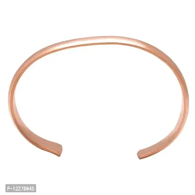 Memoir Copper Band Health benificial Immune System Protection and Healing All Known Viruses, Cold, Flu Defence and Enhanced Recovery free size Adjustable Bangle Bracelet Cuff Kada for Men and Women-thumb2