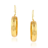 Brass Goldplated Hoop Earrings for Women-thumb1