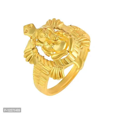 Memoir Goldplated Tortoise Ganesh fingerring Vastu fengshui Men Women-thumb0