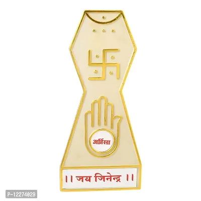 Memoir Acrylic Jain Symbol Main Door Sticker Home Decor Jainism (HDKL7786)