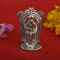 Memoir Silver Plated Guru Ayappan Idol, Stand, Home Decor Stand-thumb3