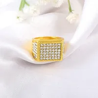 Brass Gold plated CZ Men Finger ring-thumb4