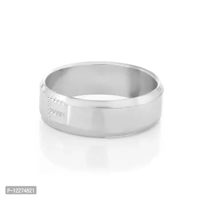 Memoir Silverplated LOVE engraved Shiny finger band, challa Fashion finger ring Men Women (ORRM6650)-thumb3