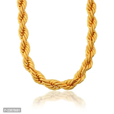 Brass Micron Goldplated 32 Inch 95 Gms Long chain necklace Men Women-thumb0