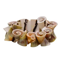 Memoir Pearl flakes cone shape design Mother of Pearl stretch bracelet for Women-thumb1