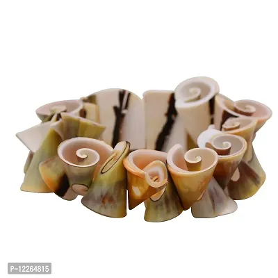 Memoir Pearl flakes cone shape design Mother of Pearl stretch bracelet for Women-thumb2