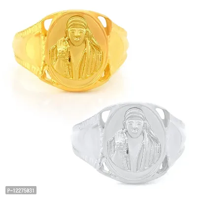 Gem O Sparkle This 925 Sterling Silver Devine Symbollic Features Saibaba  Engraved On An Oval Shape Ring : Amazon.in: Jewellery
