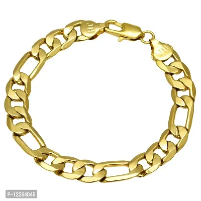 Memoir Gold plated Brass Interlinked 17 Gms super silky  smooth Braclet for Women Men jewellery-thumb0